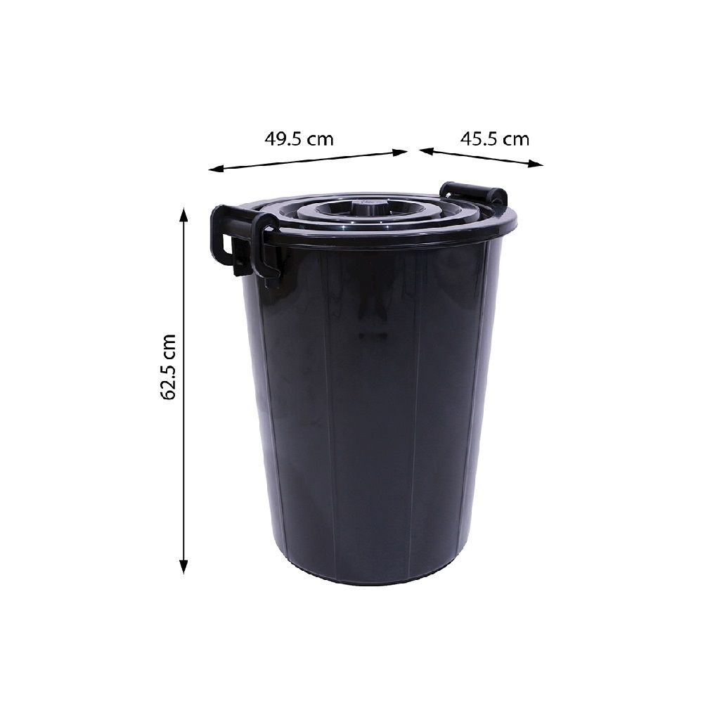 ถังน้ำสีดำพร้อมฝา 66 ลิตร