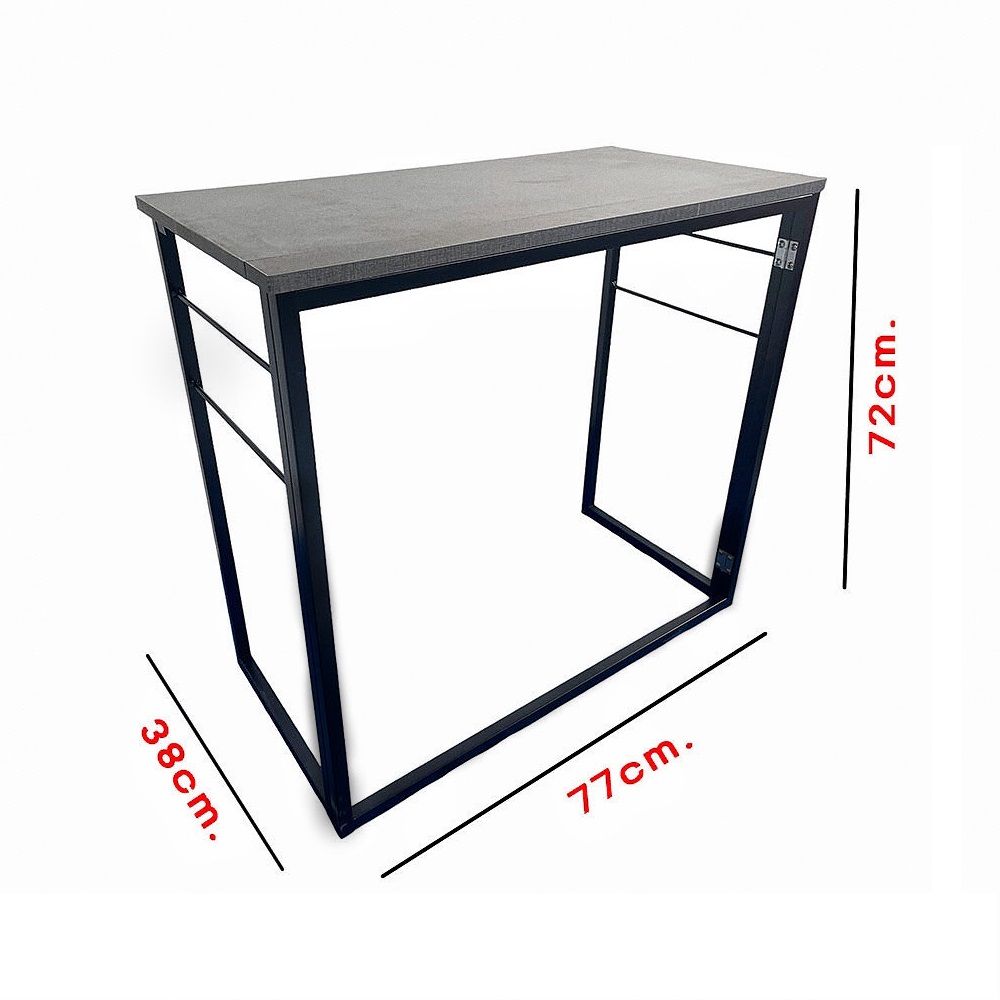 โต๊ะทำงานพับได้ สีผ้ายีนส์เทา 79X40X72 ซม.