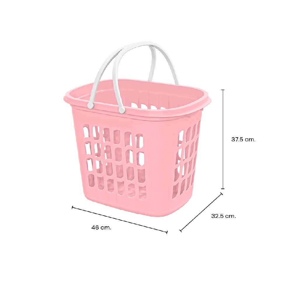 BASKET WITH HANDLE PINK NO.4211
