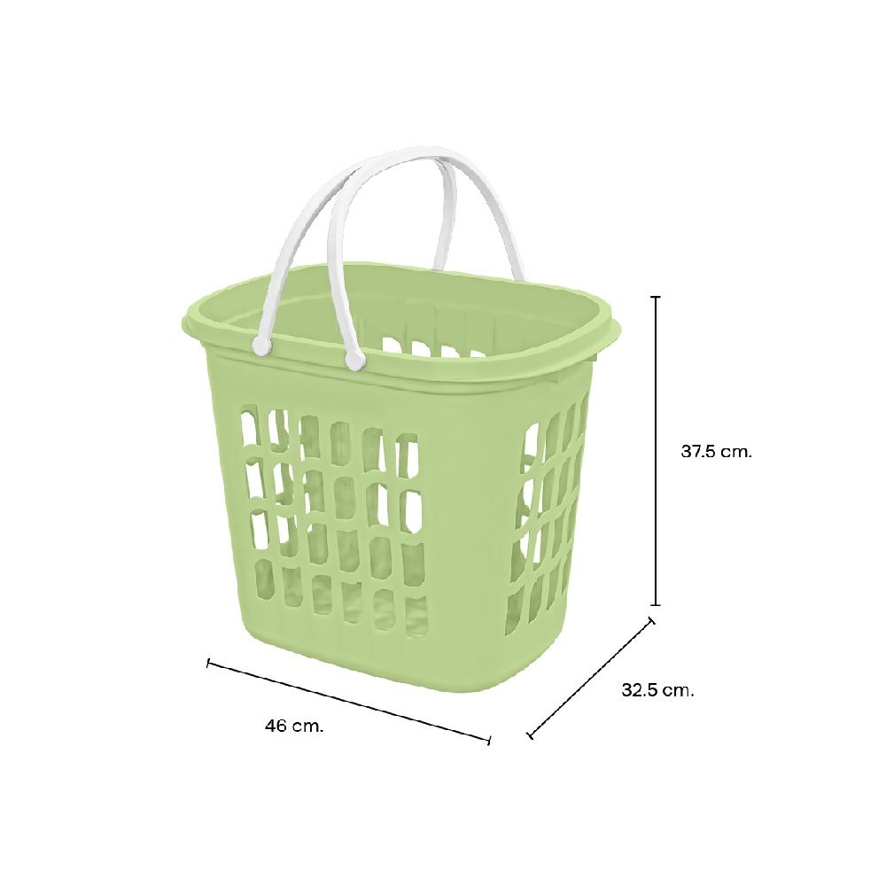 BASKET WITH HANDLE GREEN NO.4211