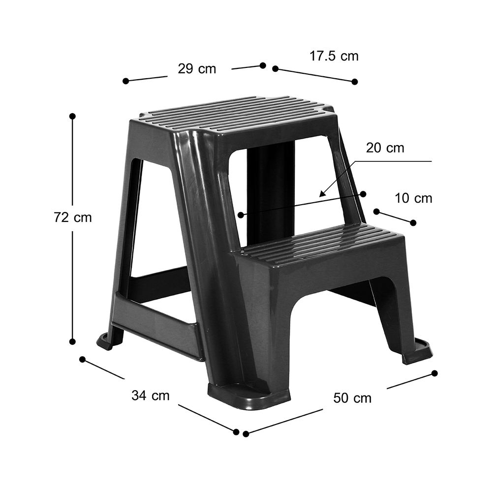 เก้าอี้ 2 ชั้น เก้าอี้บันได สีดำ