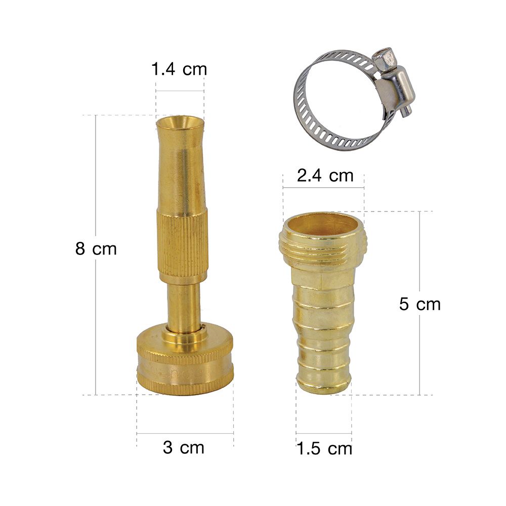 ELEGANCE หัวฉีดน้ำทองเหลืองแท้ ข้อต่อ 3 นิ้ว