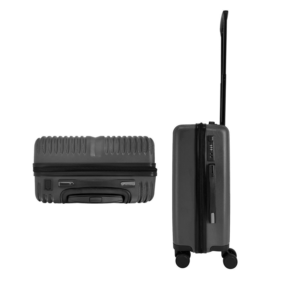 กระเป๋าเดินทาง เซต 2 ใบ สีเทาเข้ม 20 นิ้ว + 24 นิ้ว