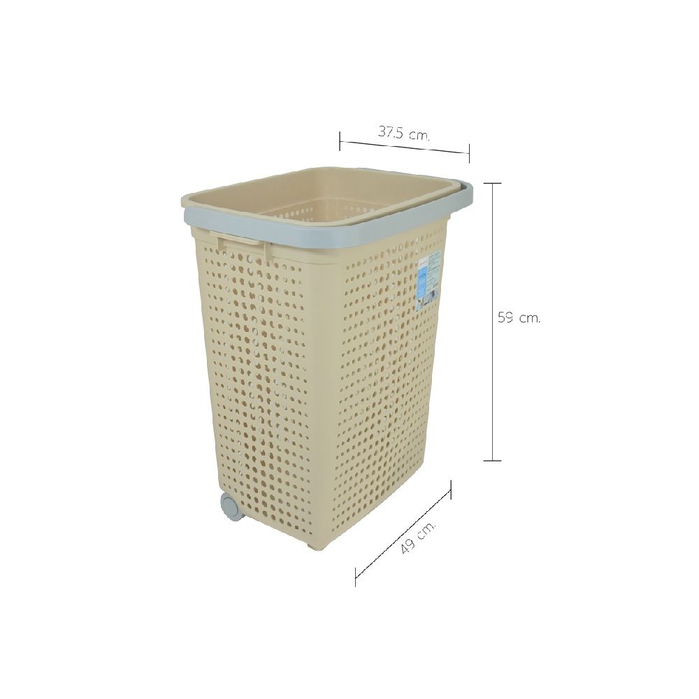 MOMENTO ตะกร้าผ้าล้อลาก (คละสี)