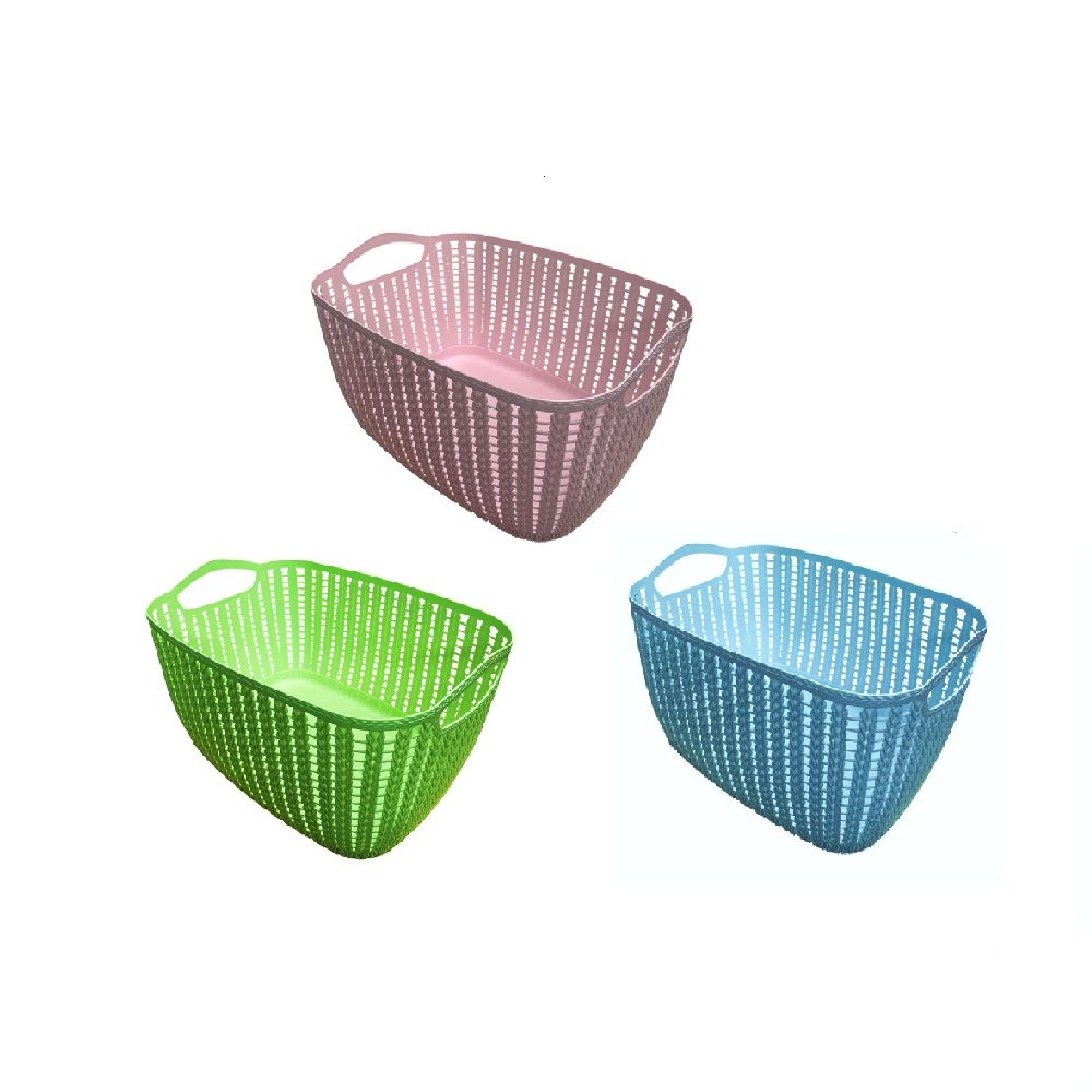 ตะกร้าเล็กทรงรี K-001 18 L. (คละสี)