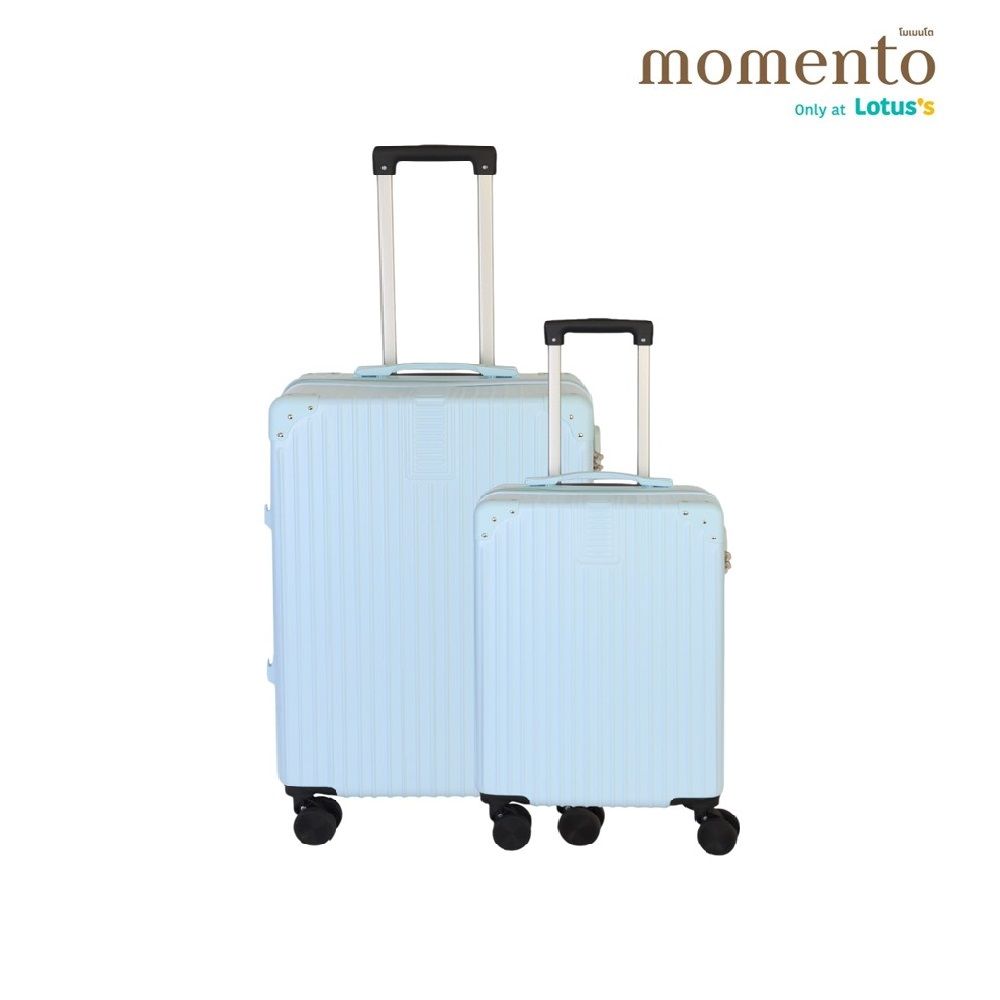 โมเมนโต เซตกระเป๋าเดินทาง สีฟ้า 2 ใบ (20 นิ้ว+24 นิ้ว)