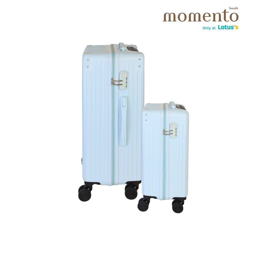 โมเมนโต เซตกระเป๋าเดินทาง สีฟ้า 2 ใบ (20 นิ้ว+24 นิ้ว)