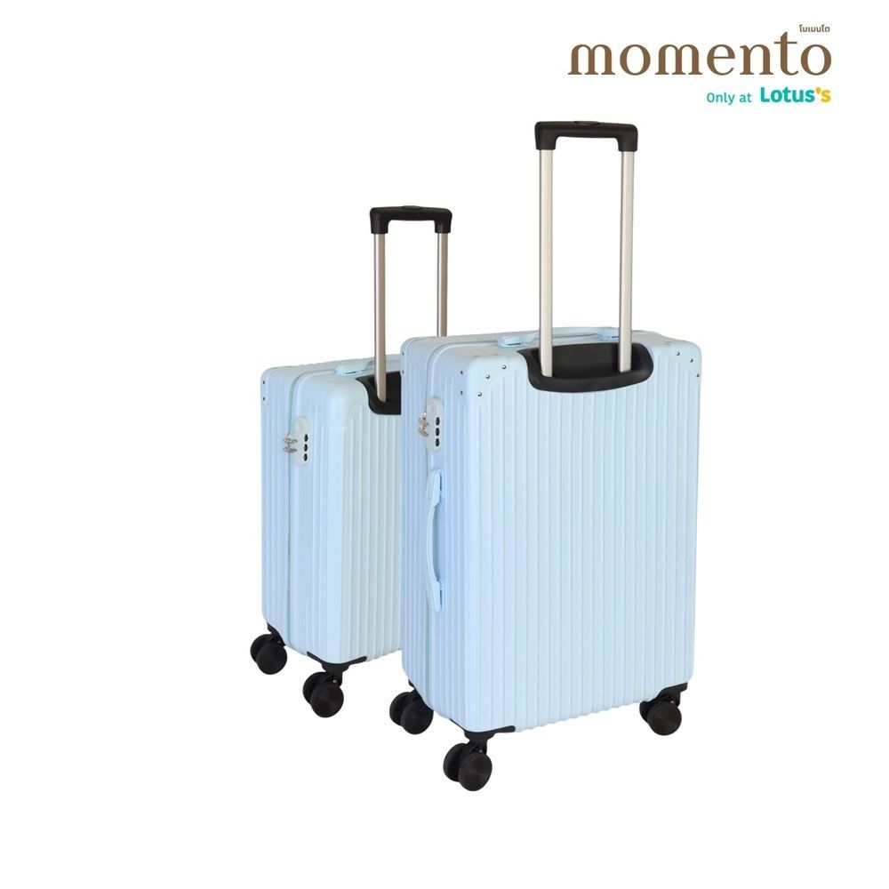 โมเมนโต เซตกระเป๋าเดินทาง สีฟ้า 2 ใบ (20 นิ้ว+24 นิ้ว)