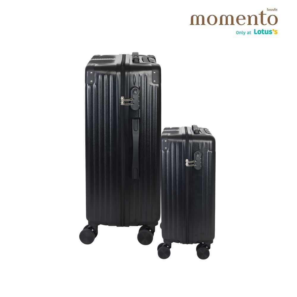 โมเมนโต เซตกระเป๋าเดินทาง สีดำ 2 ใบ (20 นิ้ว+24 นิ้ว)