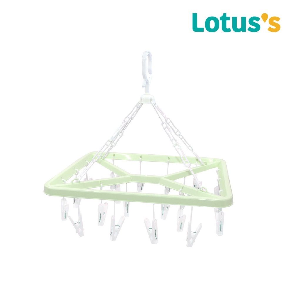 LOTUSS SQUARE CLOTHES HANGER 20 CLIP (ASSORTED)