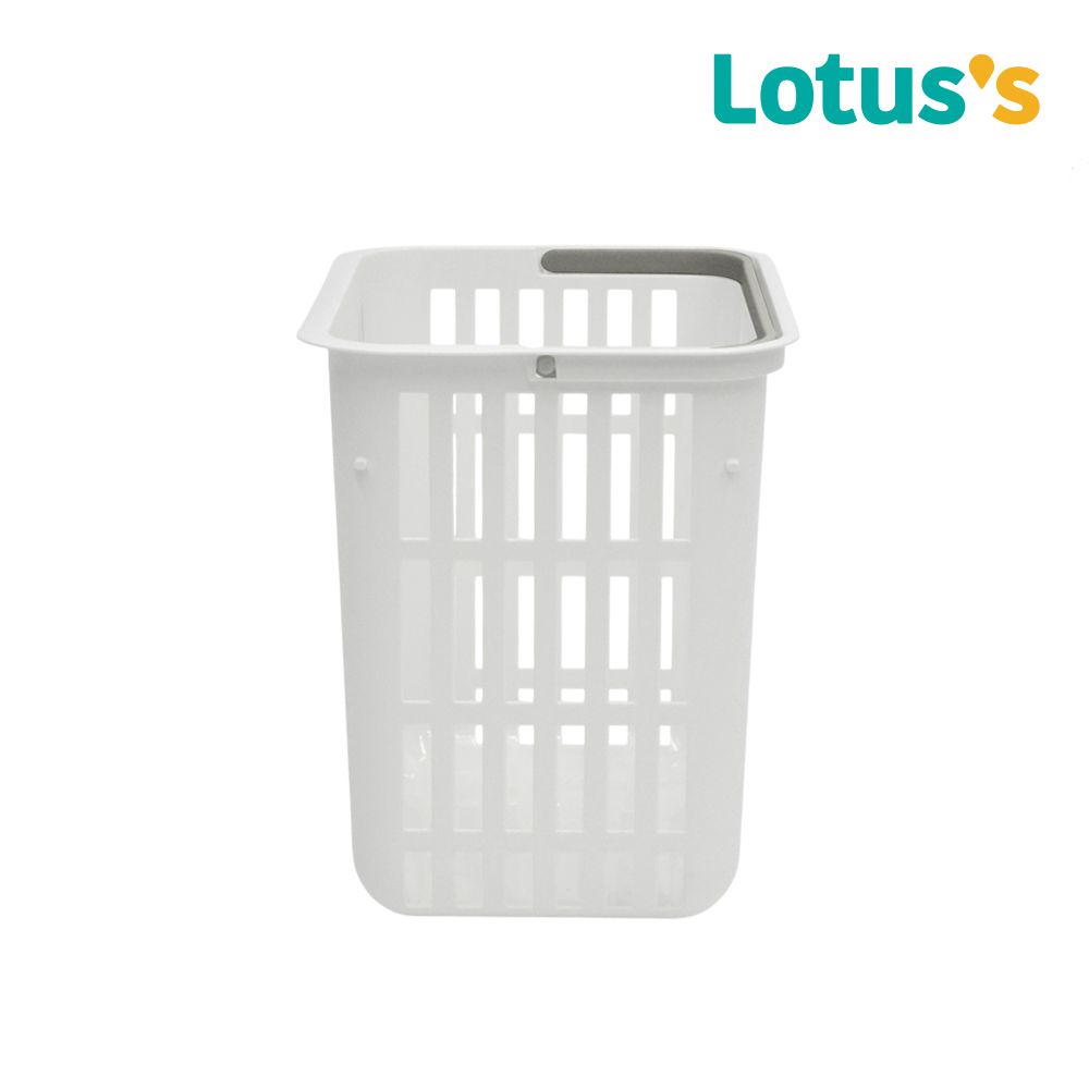โลตัส ตะกร้าผ้ามีหูหิ้ว สีขาว PN847