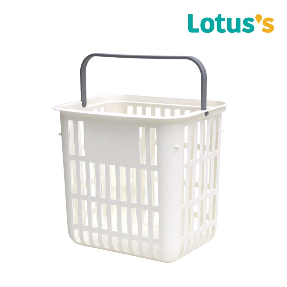 โลตัส ตะกร้าผ้ามีหูหิ้ว สีขาว PN847