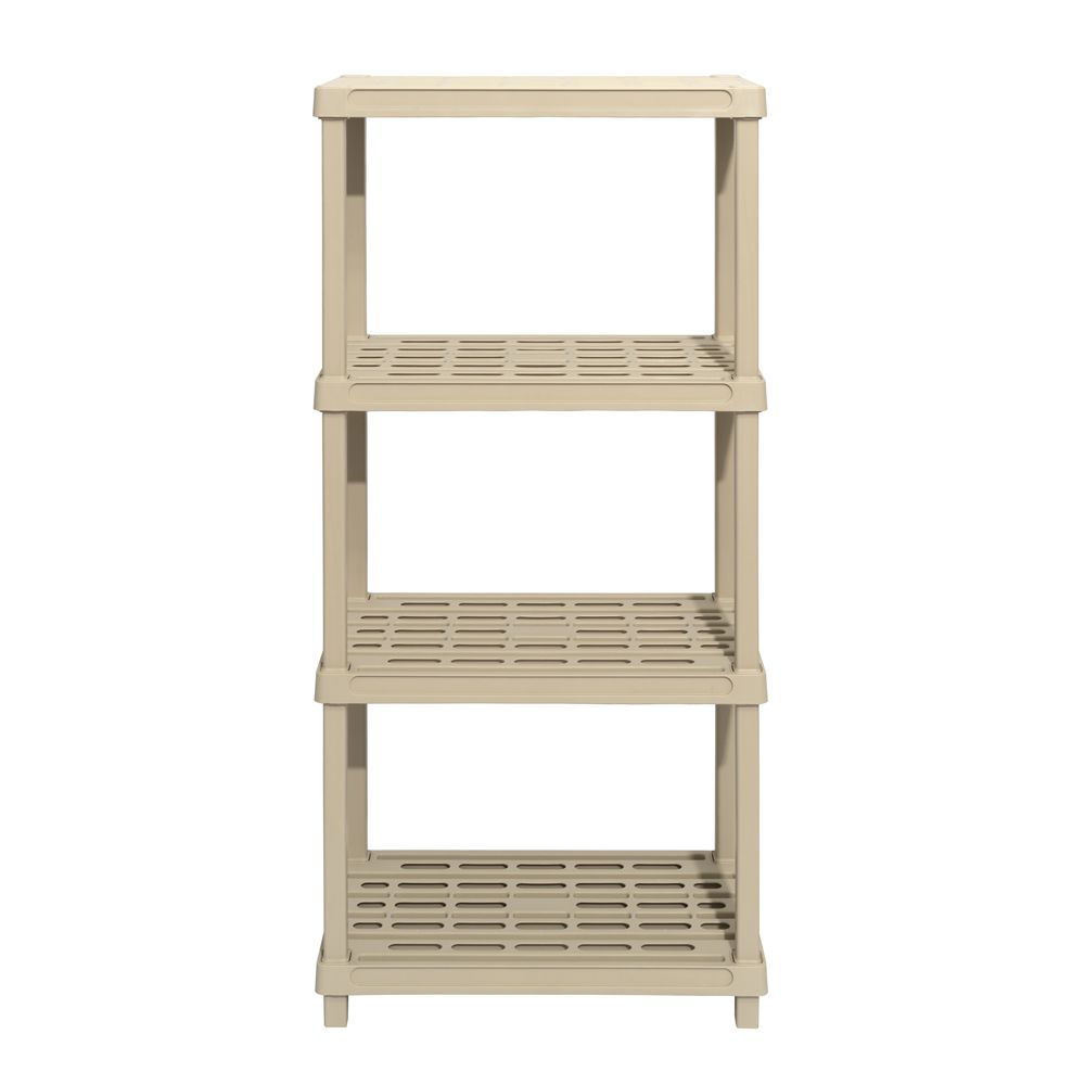 ชั้นพลาสติกใหญ่ สีครีม 4 ชั้น