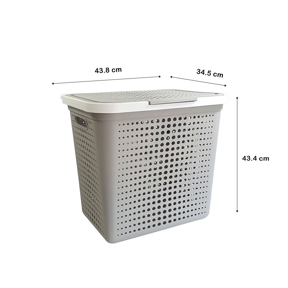 MOMENTO ตะกร้าผ้า BUBBLE+ฝาปิด HH-1222L