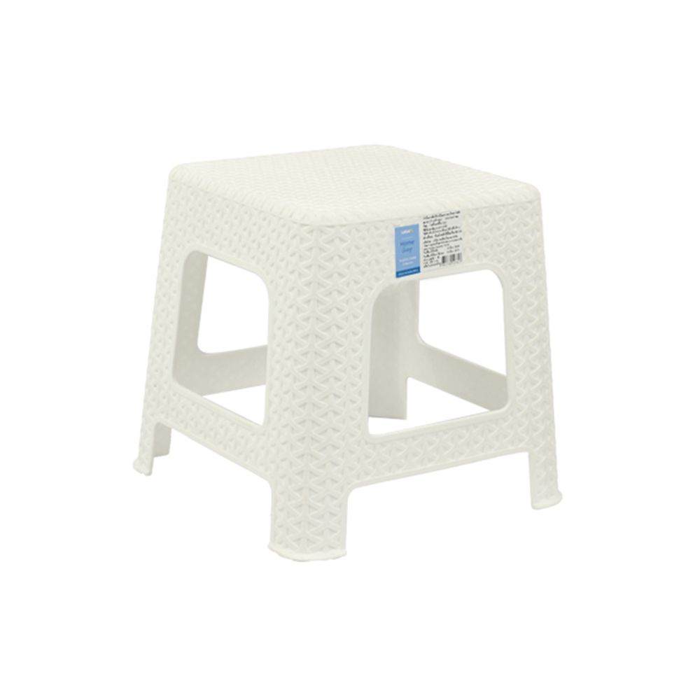 โลตัส เก้าอี้พลาสติกมินิแบมบู สีขาว FT-253