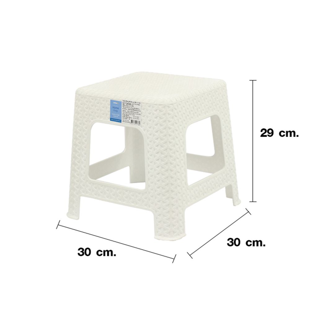 โลตัส เก้าอี้พลาสติกมินิแบมบู สีขาว FT-253