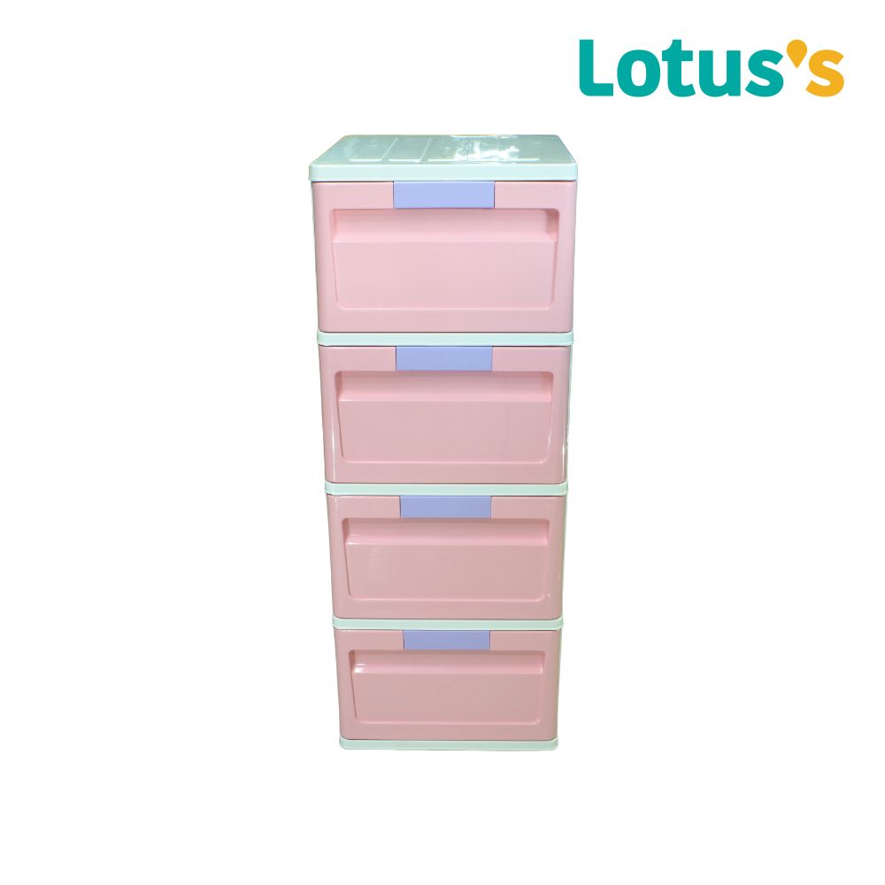 โลตัส ตู้ลิ้นชัก CANDY สีชมพู 4 ชั้น