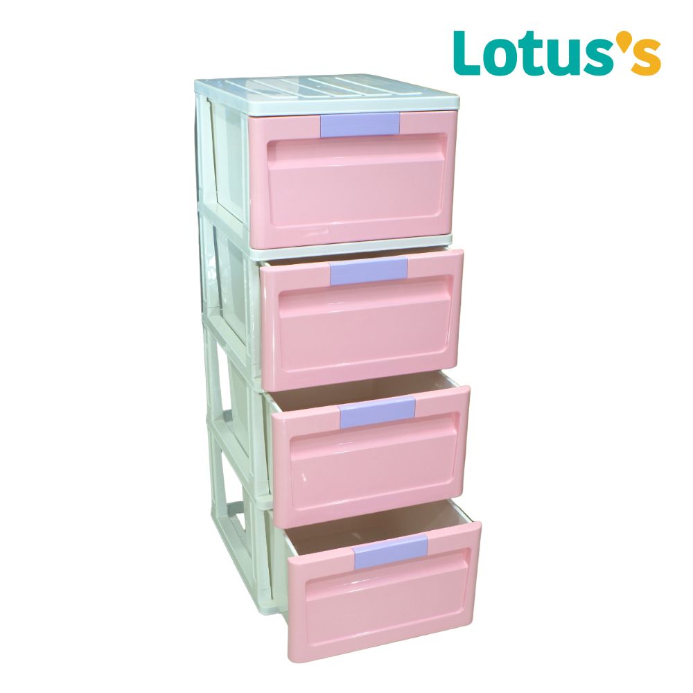 โลตัส ตู้ลิ้นชัก CANDY สีชมพู 4 ชั้น