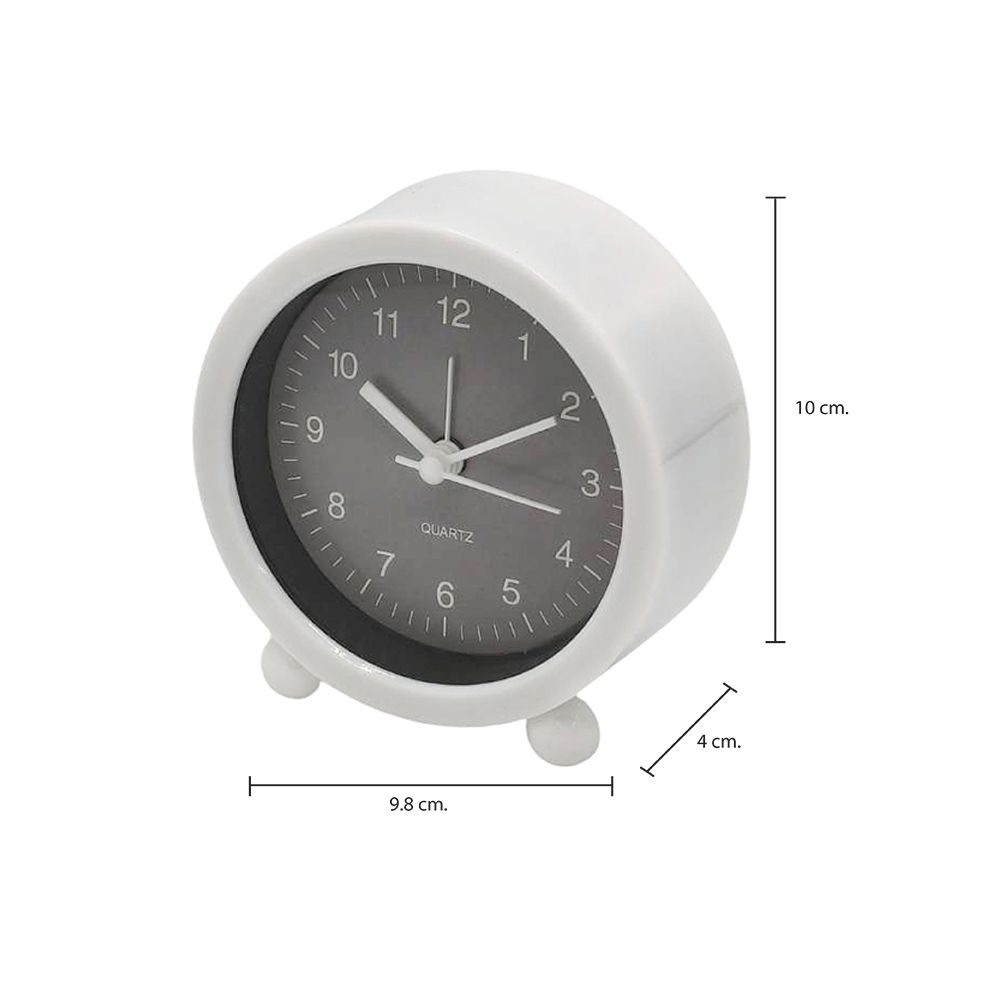 นาฬิกาปลุกตั้งโต๊ะทรงกลม ไซซ์ M (คละสี)
