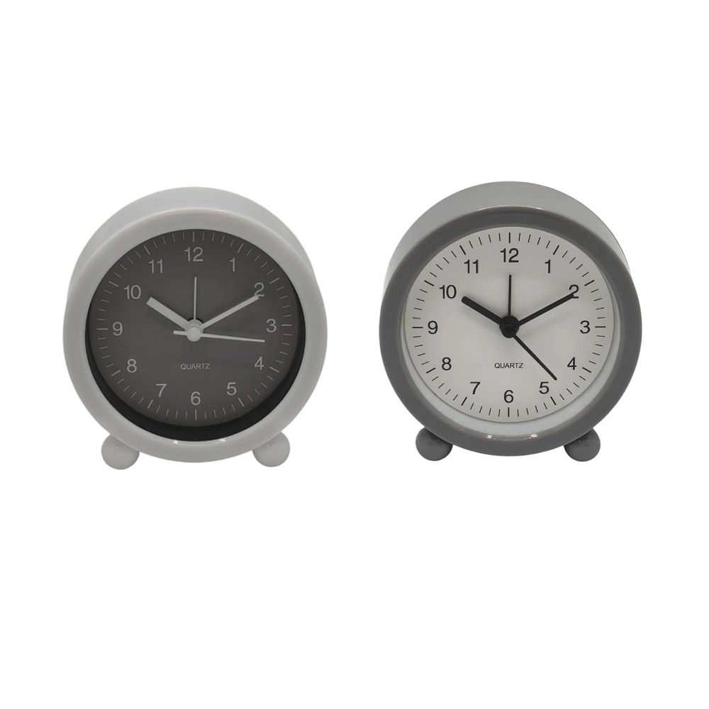 นาฬิกาปลุกตั้งโต๊ะทรงกลม ไซซ์ M (คละสี)