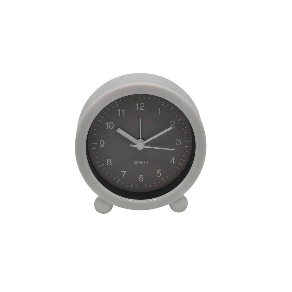 นาฬิกาปลุกตั้งโต๊ะทรงกลม ไซซ์ M (คละสี)