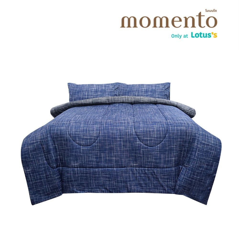 MOMENTO BED SET COTTON FINISHING MIDNIGHT 6 FT + DUVET