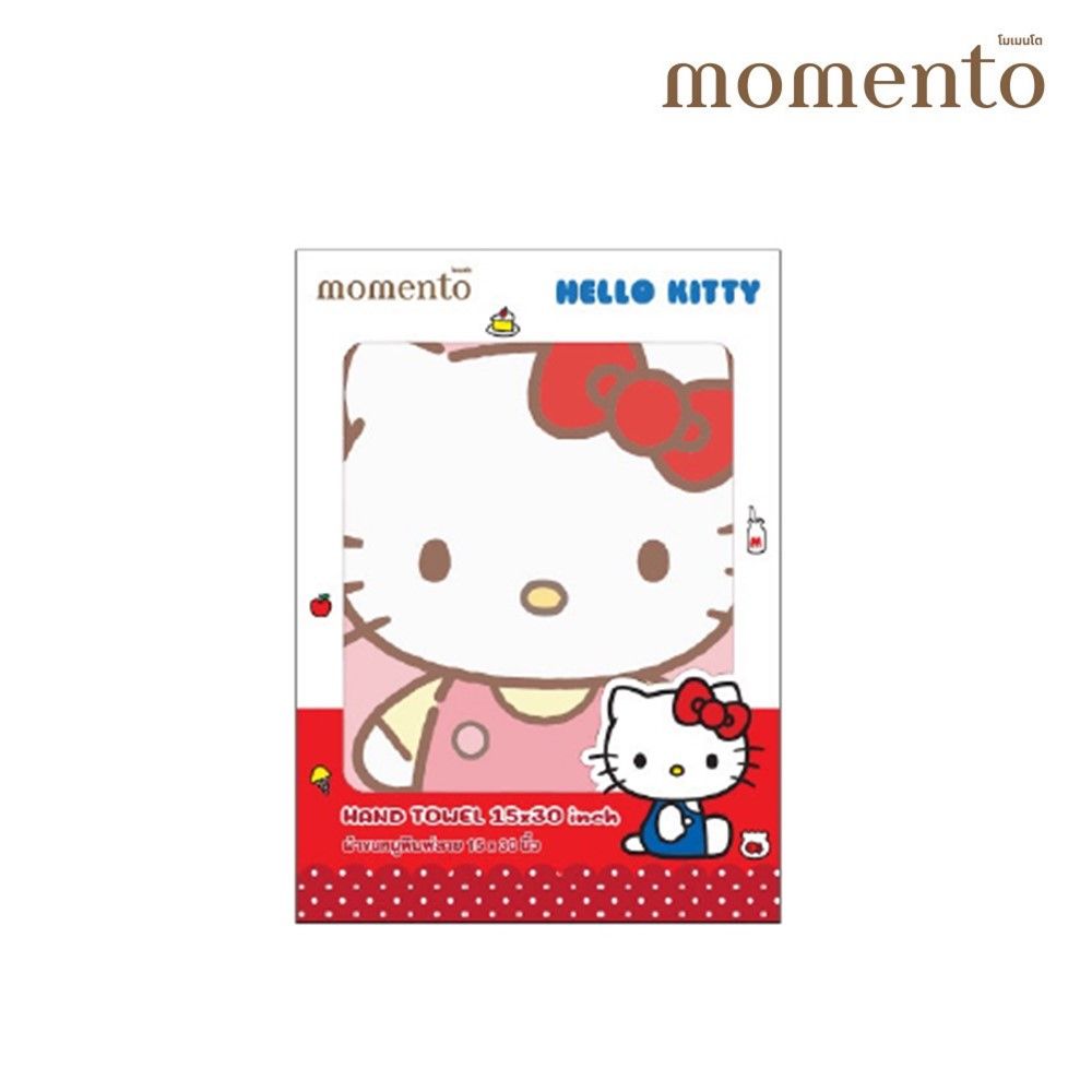 โมเมนโต กิ๊ฟเซ็ตผ้าขนหนูคอตตอนซานริโอ 15X30 นิ้ว (คละแบบ)