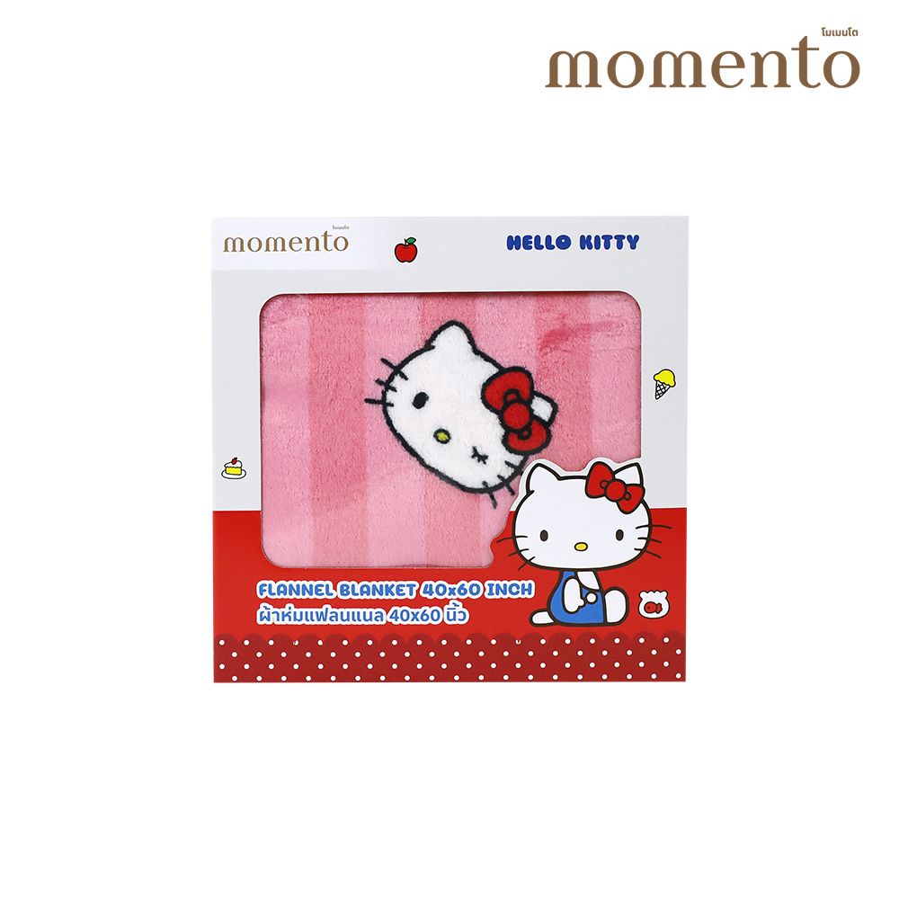โมเมนโต ผ้าห่มแฟลนเนลคิตตี้ 40X60 นิ้ว (คละลาย)