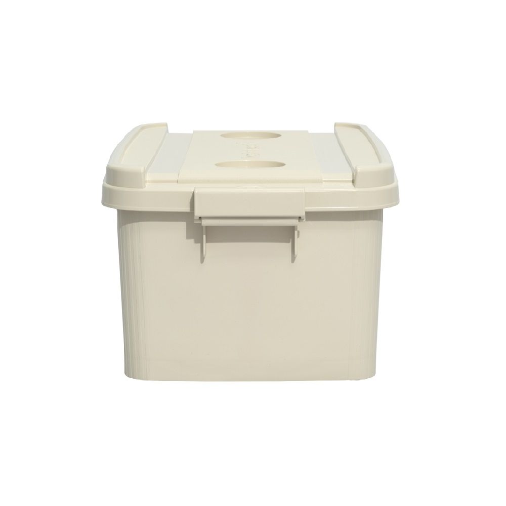 LOCK N LOCK TORAGE BOX WITH WHEELS IVORY 42 L