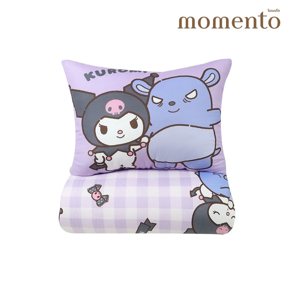 โมเมนโต หมอนไดคัท คุโรมิ + ผ้านวมบาง 50X60 นิ้ว