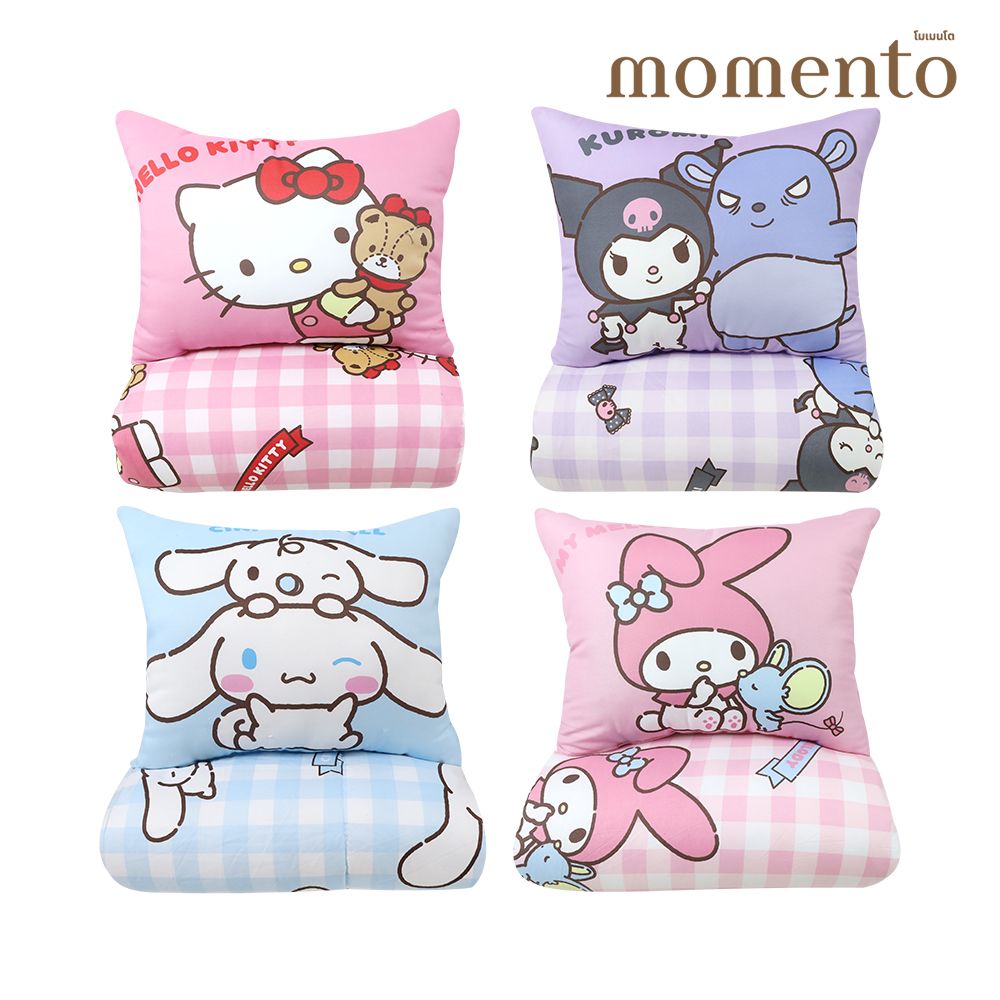 MOMENTO หมอนไดคัทซานริโอ+ผ้านวมบาง 50X60 นิ้ว (คละแบบ)