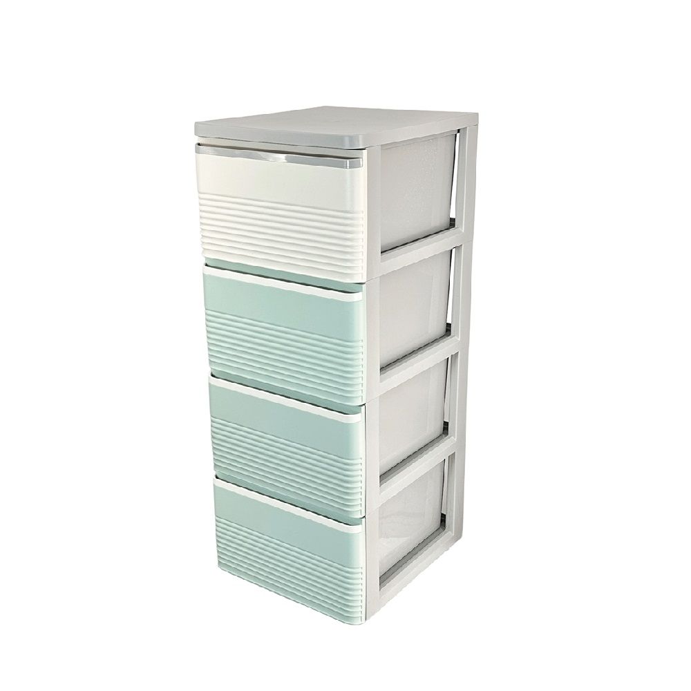 ตู้ลิ้นชัก STRIPE สีเขียว 4 ชั้น