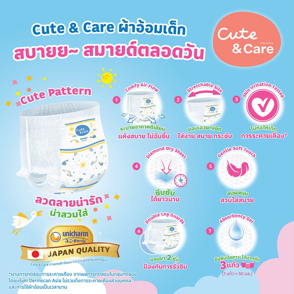 คิ้วท์แอนด์แคร์ คัมฟี่ แพ้นท์ ไซส์ XL 36 ชิ้น แพ็ค 4