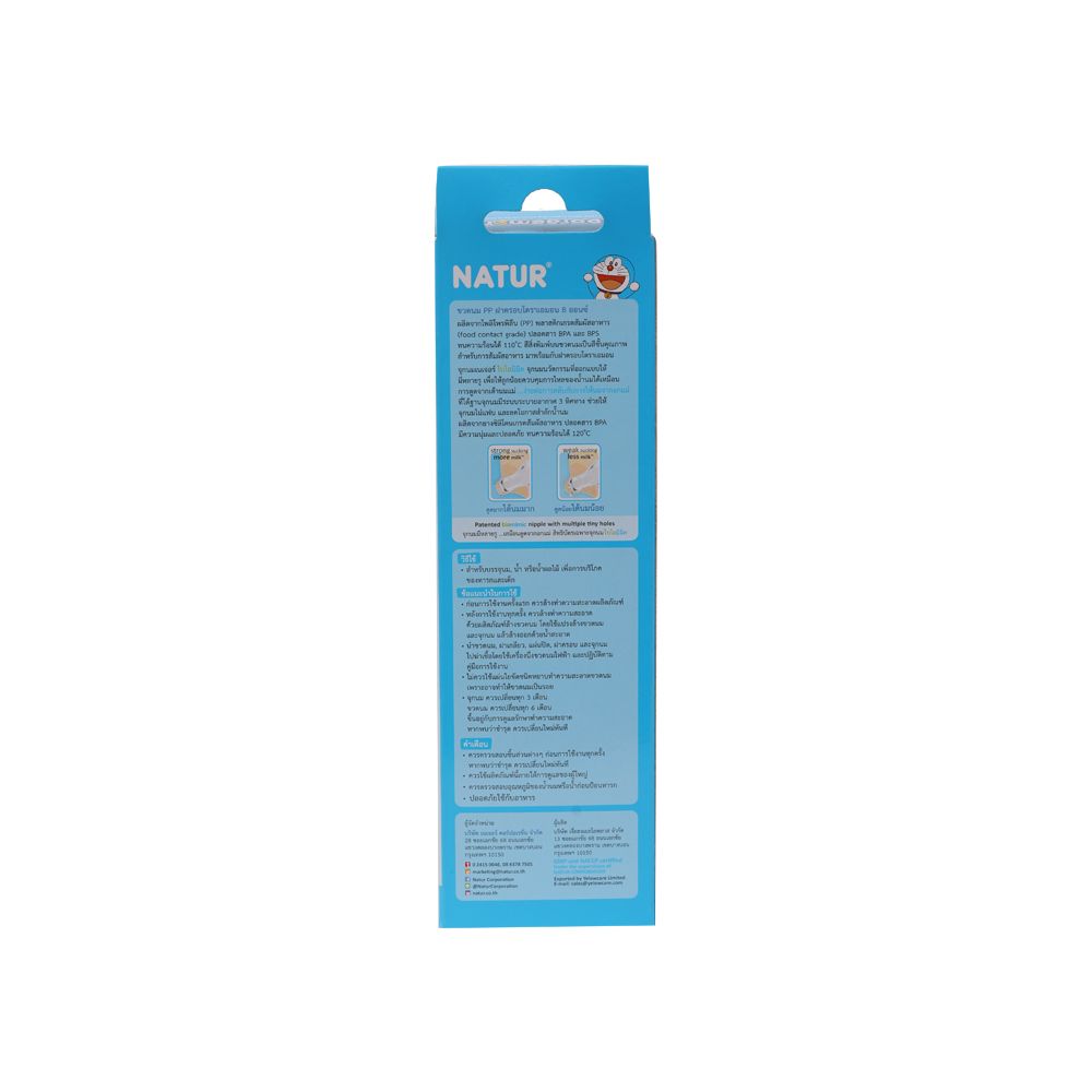 เนเจอร์ขวดนมโดราเอมอน PP 8 ออนซ์ (ฝาโดรา)