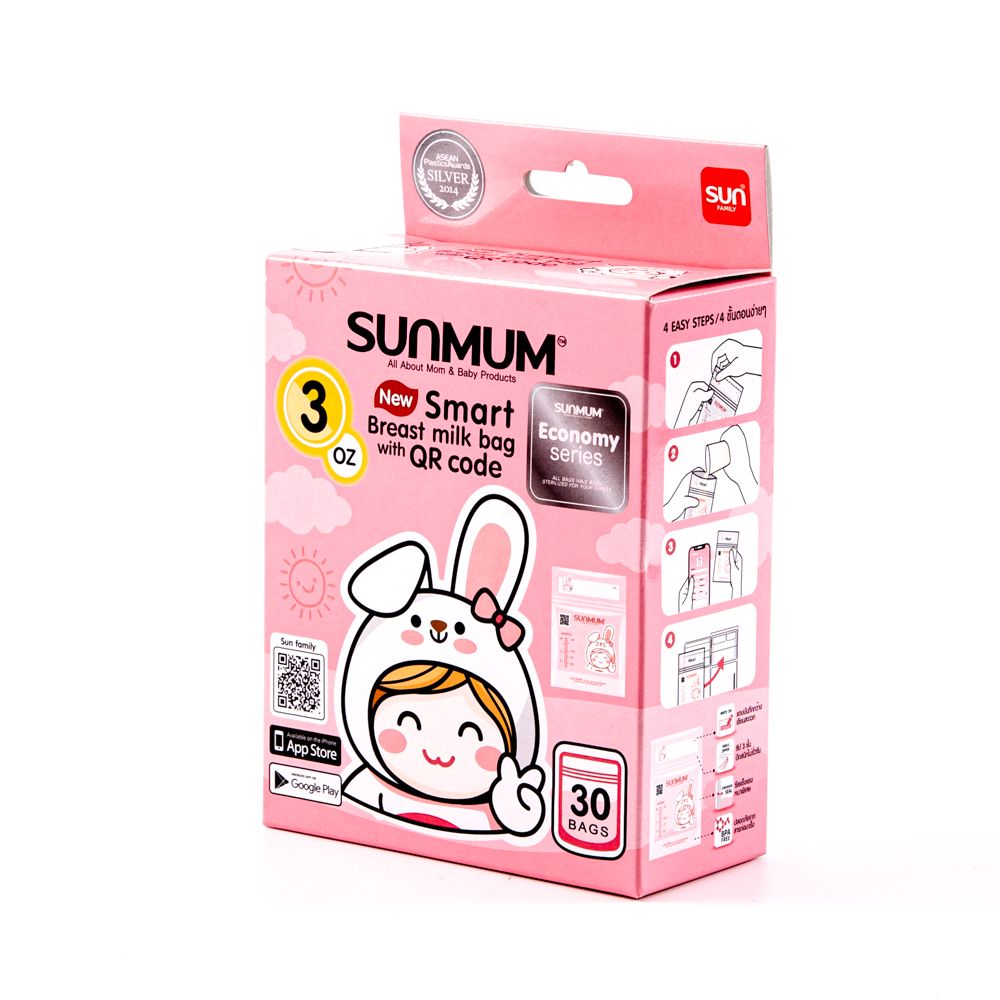 ซันมัม ถุงเก็บน้ำนมแม่ 3ออนซ์ 30ถุง