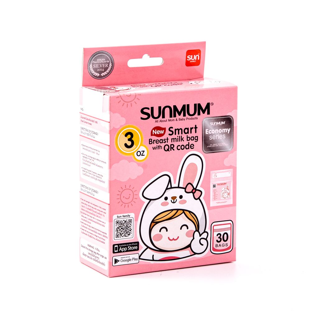 ซันมัม ถุงเก็บน้ำนมแม่ 3ออนซ์ 30ถุง