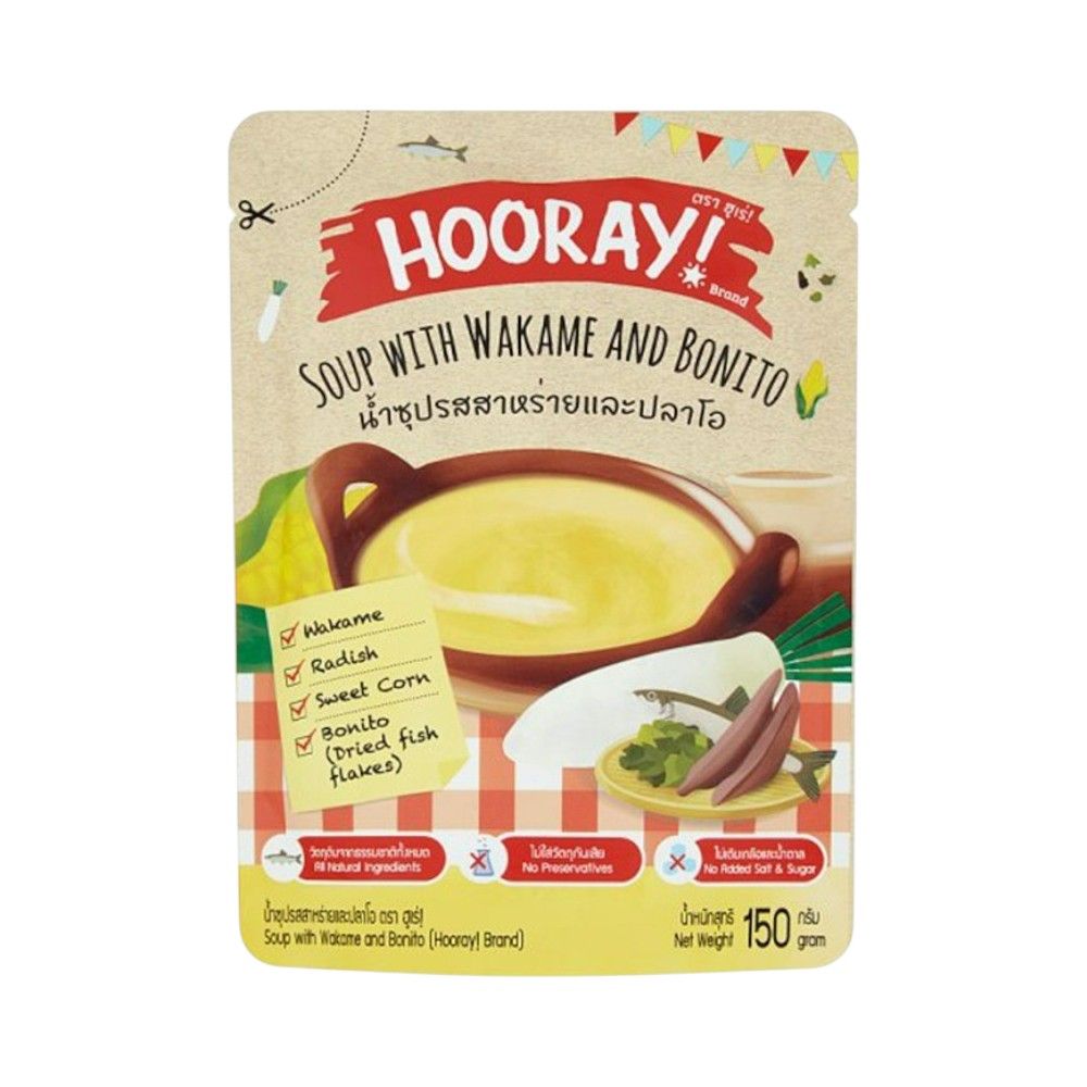 HOORAY SOUP WITH WAKAME AND BONITO 150G.