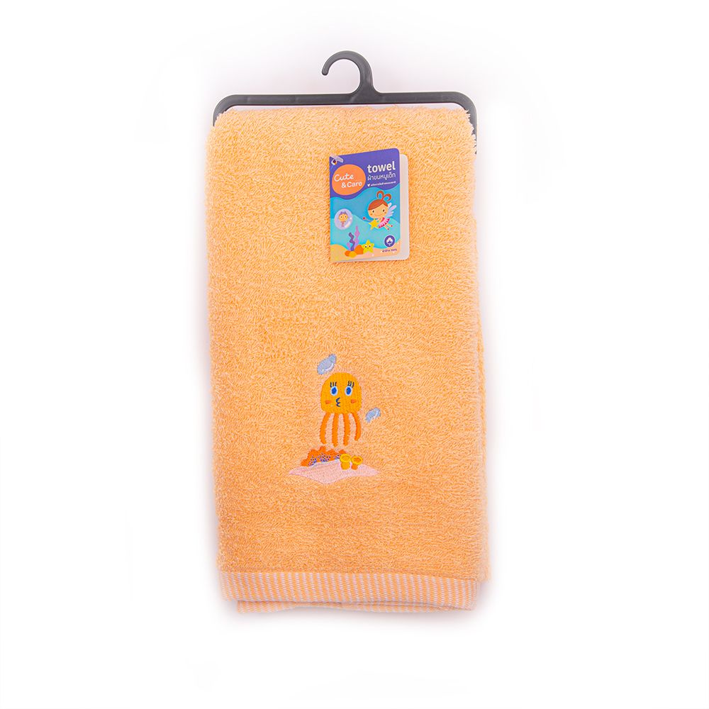 CUTE AND CARE BABY TOWEL ORANGE 24X48