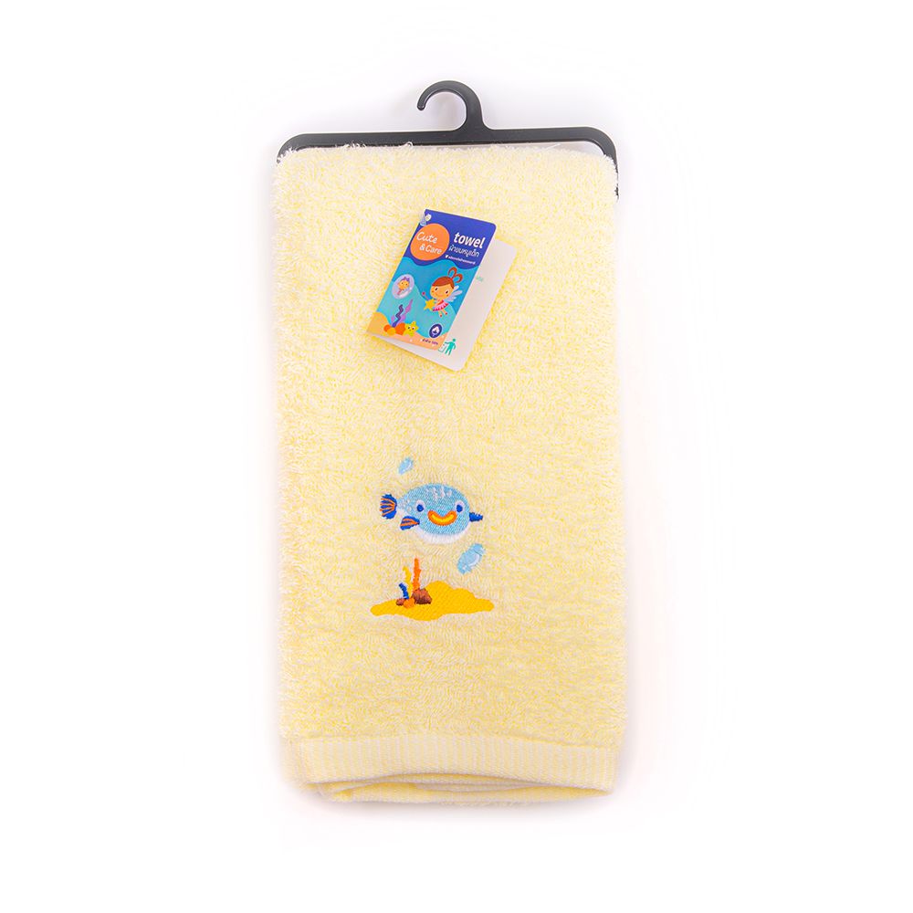 CUTE AND CARE BABY TOWEL YELLOW 24X48