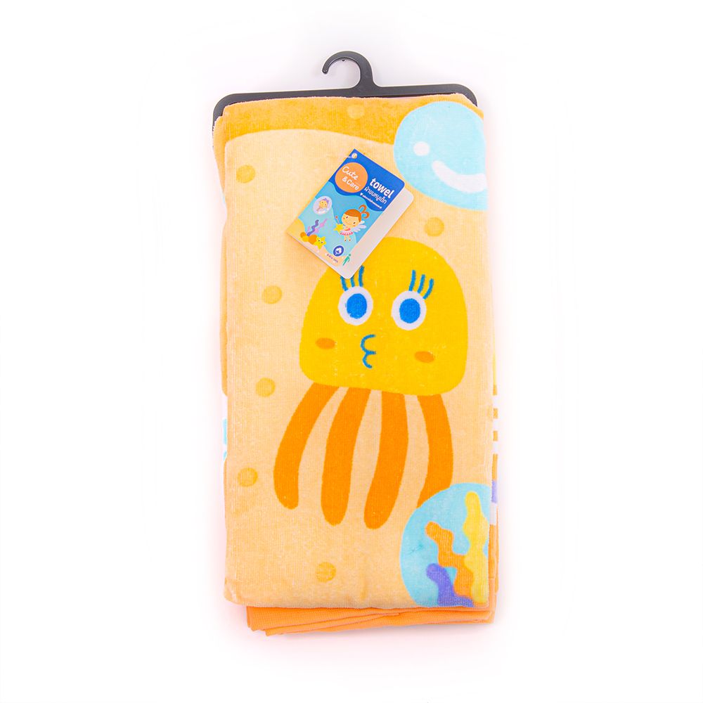 CUTE AND CARE TOWEL PRINT ORANGE 24X48