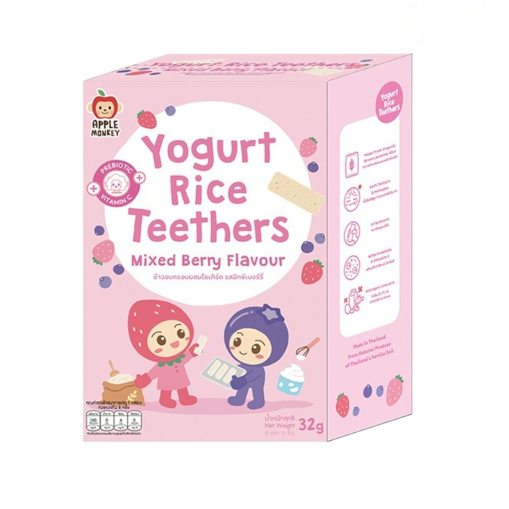 APPLE MONKEY YOGURT RICE MIXED BERRY 32G