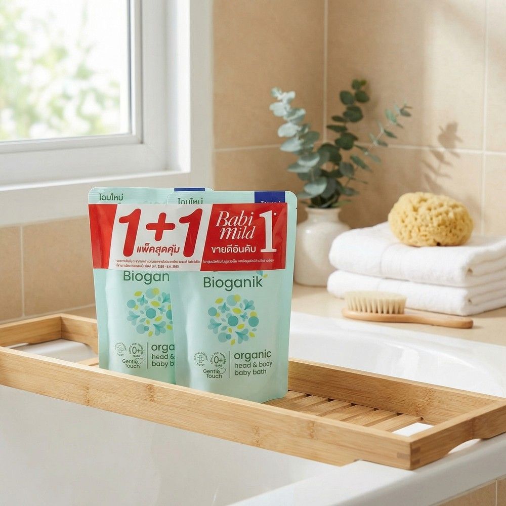 BABI MILD BATH BIOGANIK ORGANIC REFILL350MLX2