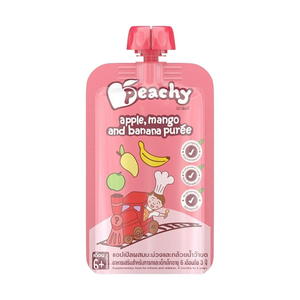 PEACHY APPLE MANGO BANANA PUREE 110G