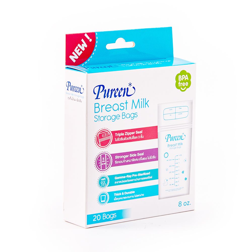 ถุงเก็บน้ำนม เพียวรีน 20 ชิ้น