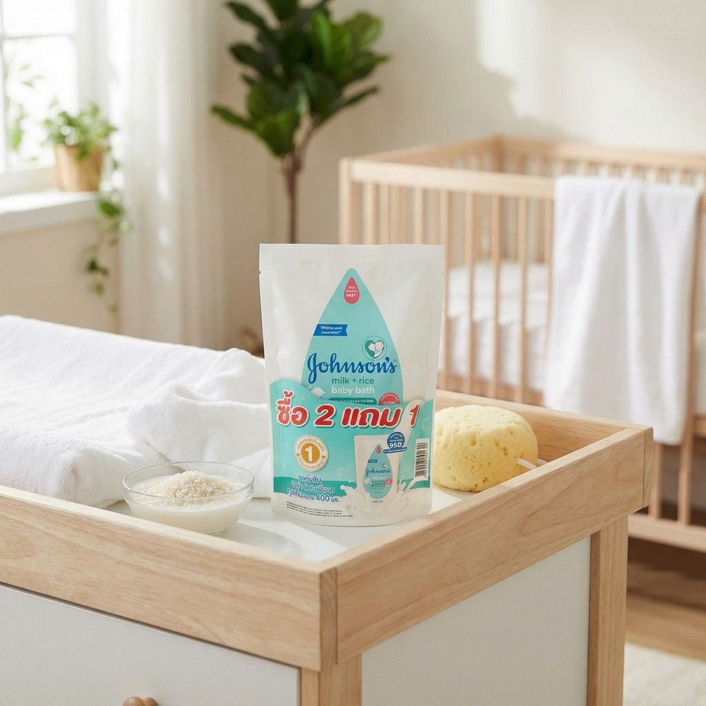 JOHNSON BABY MILK + RICE BATH 400 P2+1