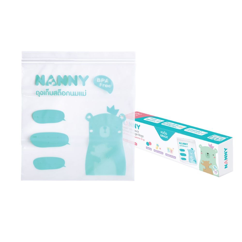 แนนนี่ถุงสต็อกน้ำนมแม่10 ชิ้น S10-N321 EACH (คละแบบ)