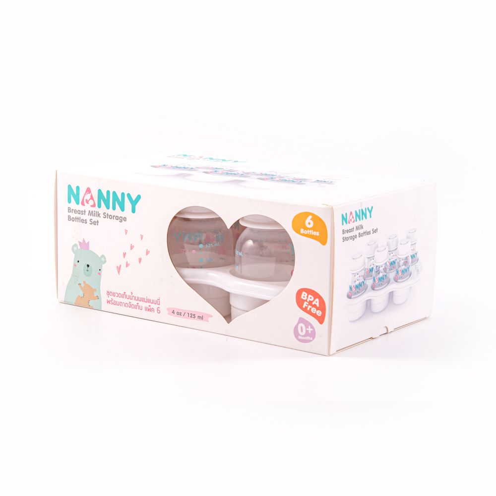 แนนนี่ขวดเก็บน้ำนมแพค6 ขวด)S6-N2202 EACH (คละแบบ)