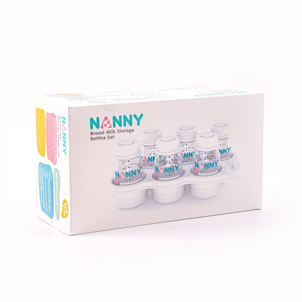 แนนนี่ขวดเก็บน้ำนมแพค6 ขวด)S6-N2202 EACH (คละแบบ)