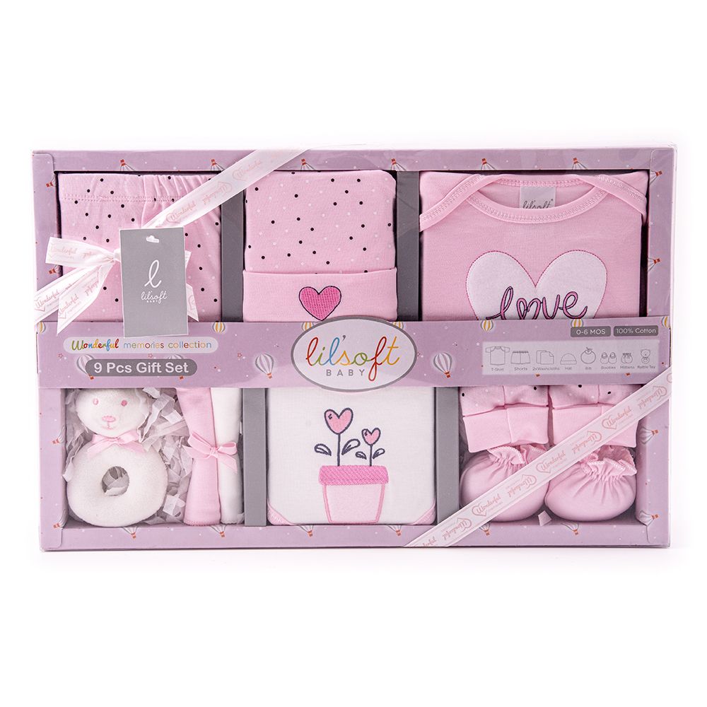 WONDERFUL MEMOIRES 9 PCS BABY GIFT (ASSORTED)