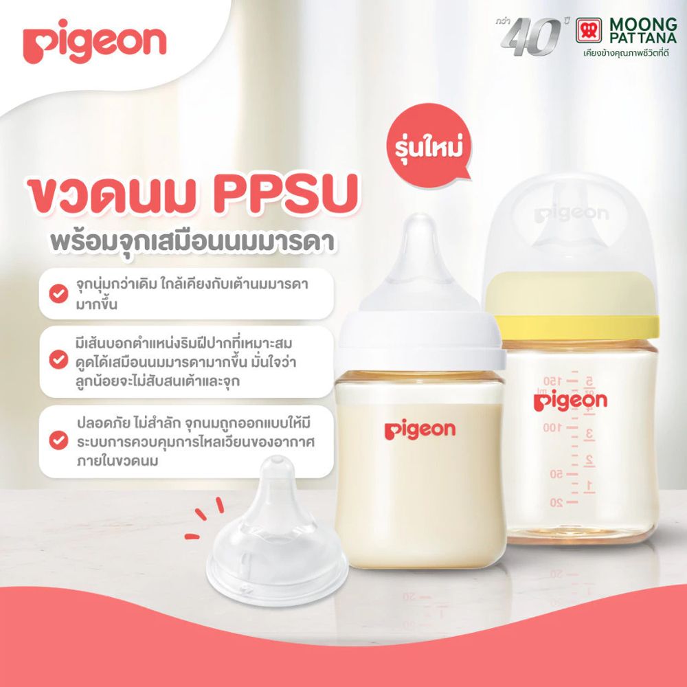 PIGEON พีเจ้นขวดนม PPSU โฮวาปีปี้ 160 มล. X2